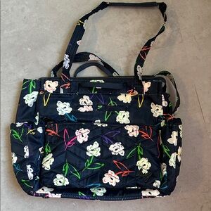 Lug Soprano Navy Floral Tote Bag